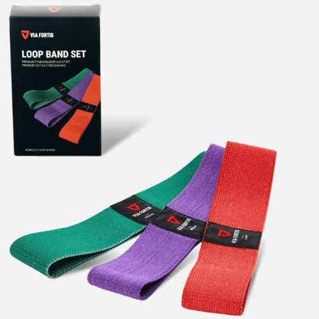 Elastici Fitness - Set di loop band in tessuto - by Via Fortis - Janoa