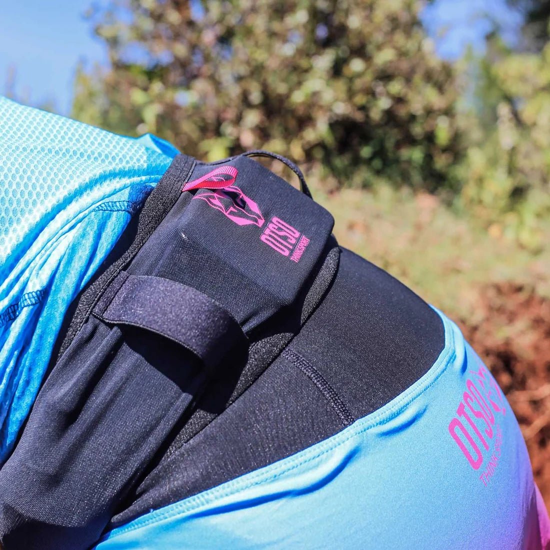 Cintura da running unisex nera e rosa - by OTSO - Janoa