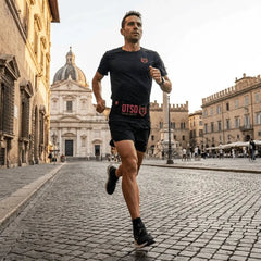 Cintura da running unisex nera e rosa - by OTSO - Janoa