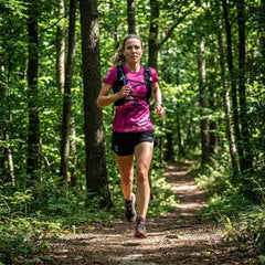 Maglia tecnica a manica corta da donna rosa mimetico - by OTSO - Janoa