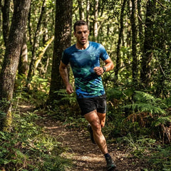 Maglia tecnica a manica corta da uomo blu mimetico - by OTSO - Janoa