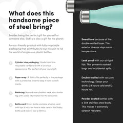 Borraccia thermos con tappo accessorio e moschettone 500 ml. - by Slokky - Janoa